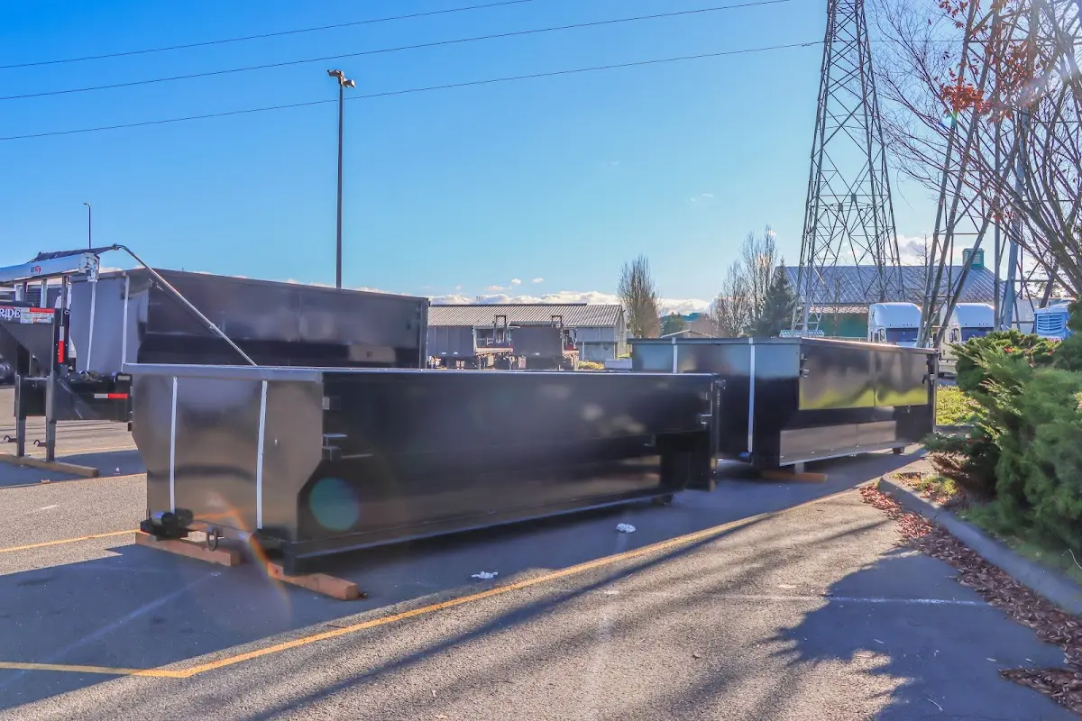 Roll-off dumpster ready for waste disposal at job site for Estate Cleanout Dumpster Rental in Wellington